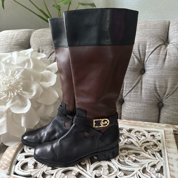 Michael Kors Tall Leather Roding Boots Women’s 9 - Picture 8 of 9